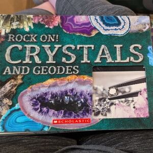 Scholastic Crystal & Geode Accent Book Cover in Teal, Purple, Blue